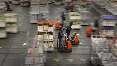 - Nizozemska 2011 - borza cvetja Aalsmeer - največja dražba cvetja na svetu, skladi&scaron;če - viličar /FOTO: Bojan Velikonja OPOMBA: ZA OBJAVO V PRILOGI &ndash; DNEVNIKOV OBJEKTIV - REPORTAŽA 2011