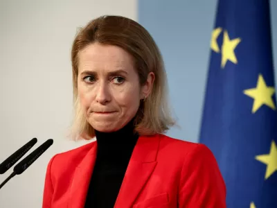 European Union High Representative for Foreign Affairs and Security Policy and European Commission Vice-President Kaja Kallas looks on, during a joint press conference with German Defence Minister Boris Pistorius (not pictured) in Berlin, Germany, January 13, 2026. REUTERS/Liesa Johannssen