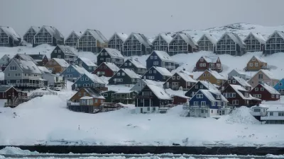 FILE PHOTO: Snow covers the city of Nuuk, Greenland, February 9, 2025. REUTERS/Sarah Meyssonnier/File Photo
