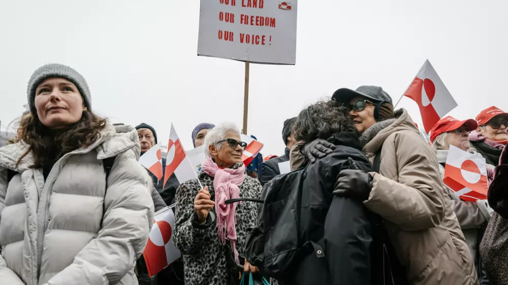People march during a pro- Greenlanders demonstration, in Copenhagen, Denmark, Saturday, Jan. 17, 2026. (Emil Helms/Ritzau Scanpix via AP)