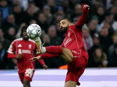 Soccer Football - UEFA Champions League - Olympique de Marseille v Liverpool - Orange Velodrome, Marseille, France - January 21, 2026 Liverpool's Mohamed Salah in action REUTERS/Alexandre Dimou
