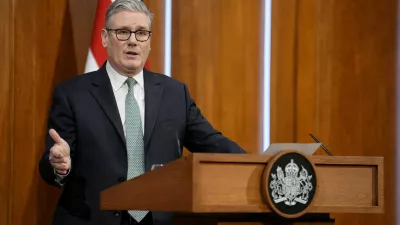 FILE PHOTO: British Prime Minister Keir Starmer speaks to the media in the briefing room of 9 Downing Street in central London, Britain, after U.S. president Donald Trump's threats to ramp up tariffs until a deal is reached for the U.S. to buy Greenland. Picture date: Monday January 19, 2026.  Jordan Pettitt/Pool via REUTERS/File Photo