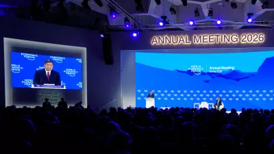 He Lifeng, Vice-Premier of the People's Republic of China, talks during the Annual Meeting of the World Economic Forum in Davos, Switzerland, Tuesday, Jan. 20, 2026. (AP Photo/Markus Schreiber)