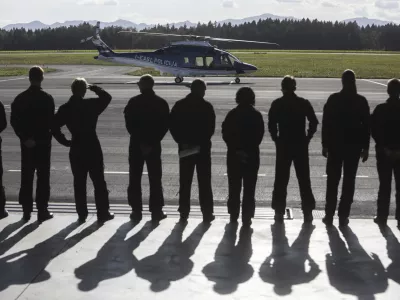 novi policijski helikopter AgustaWestland AW169 - 16.10.2019 &ndash; Policija &ndash; Letalska policijska enota (LPE) - Letali&scaron;če Jožeta Pučnika Brnik &ndash; prihod novega policijskega helikopterja AW169, proizvajalca Leonardo Helicopters v vrednosti 14.624.048,00 &euro; //FOTO: Jaka Gasar