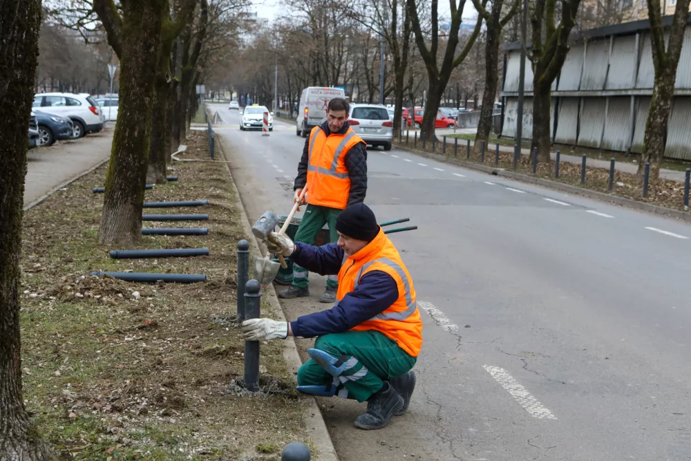 20.01.2026 - &Scaron;tepanjsko naselje - parkiranje - količki - postavljanje količkov - Parmska cestaFoto: Luka Cjuha