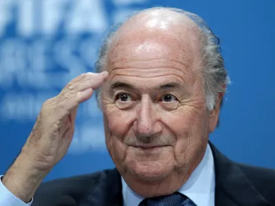 FILE - In this June 1, 2011, file photo, Sepp Blatter gestures during a press conference in Zurich, Switzerland. (AP Photo/Michael Probst, File)