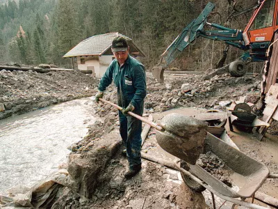 poplave - Solčava, reka Savinja