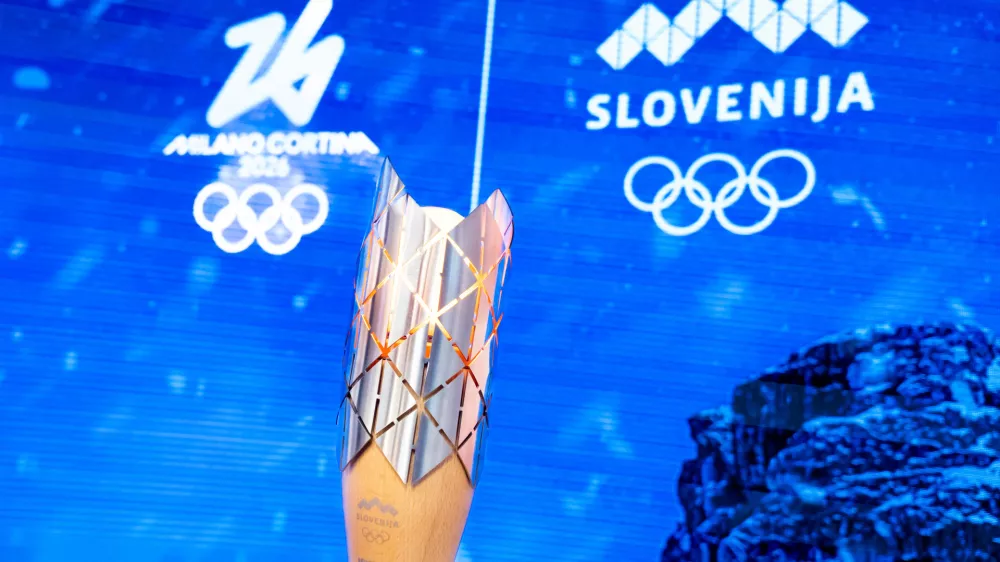 Ljubljana.Zimske olimpijske igre Milano Cortina 2026.Slovenska bakla.foto: Olimpijski komite Slovenije.