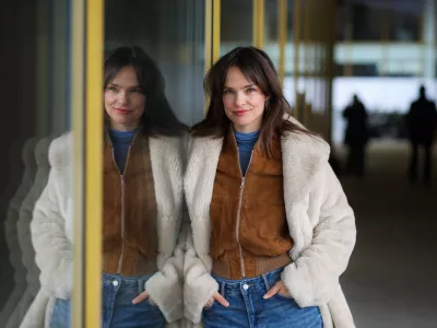  - 23.01.2026. - Tina Vrbnjak, slovenska gledali&scaron;ka in filmska igralka, prejemnica nagrade Pre&scaron;ernovega sklada.//FOTO: Bojan Velikonja