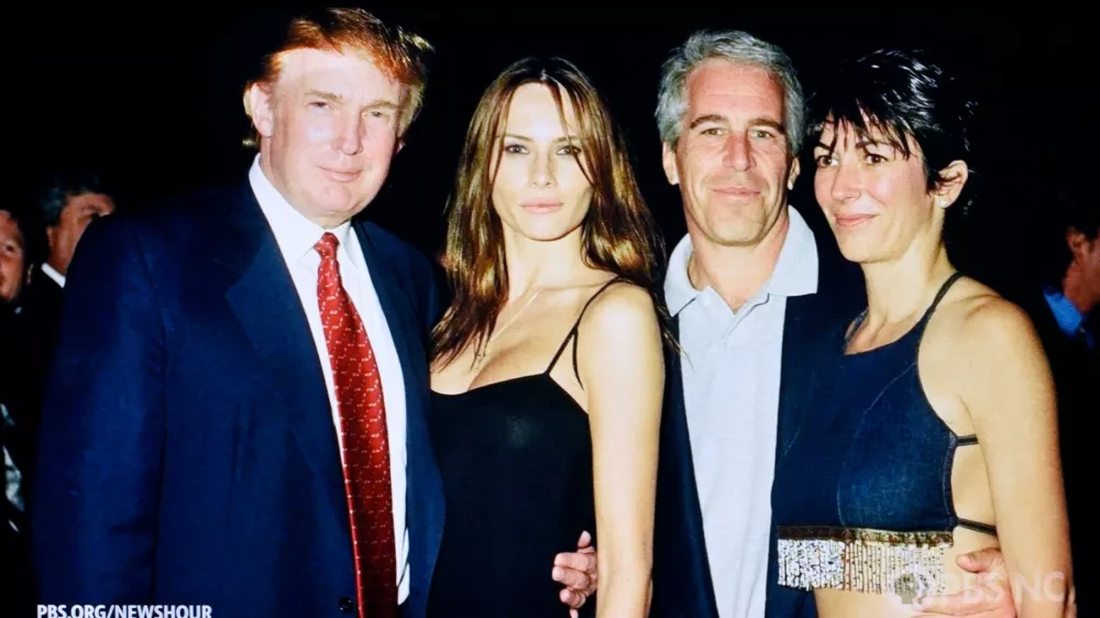 Trump z Melanio Knauss, Epsteinom in Ghislaine Maxwell&nbsp;&nbsp;/ Foto: Profimedia