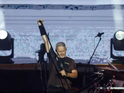Marko Perković&nbsp;Thompson na julijskem zagreb&scaron;kem koncertu / Foto: Reuters