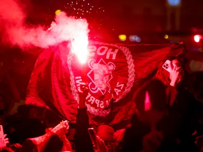 02.02.2026., Zagreb - Svecani docek hrvatske rukometne reprezentacije u na Trgu bana Josipa Jelacica nakon osvojene broncane medalje na Europskom rukometnom prvenstvu. Photo: Igor Kralj/PIXSELL