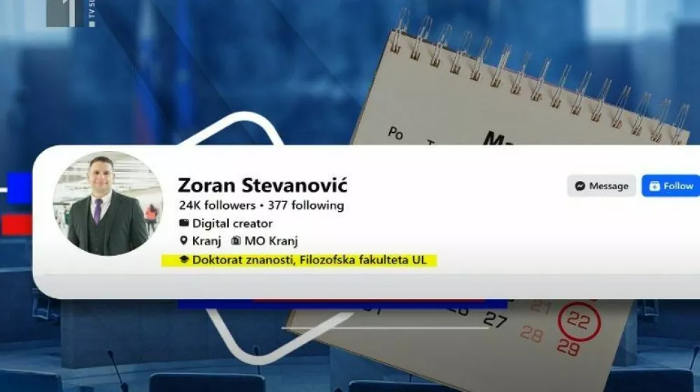 Zoran Stevanovićzajem zaslona, facebook profil, doktorat znanosti