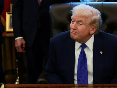 U.S. President Donald Trump speaks on the day he announced the creation of a critical mineral reserve, in the Oval Office at the White House, February 2, 2026. REUTERS/Evelyn Hockstein