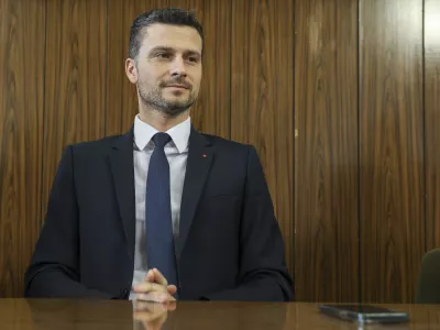 - kandidat za predsednika stranke - Jani Prednik- 04. 04. 2024 - predkongresno terensko srečanje članov stranke SD, na katerem bodo med drugim kandidati za vodenje SD predstavili svoje volilne programe; prostori biv&scaron;e Občine Ljubljana - Vič, Trg mladinskih delovnih brigad 7 //FOTO: Jaka Gasar