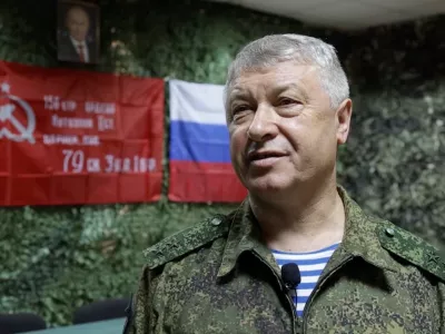 FILE PHOTO: Russian Lieutenant General Vladimir Alexeyev speaks after the ceremony of signing contracts between the Russian Defence Ministry and commanders of volunteer units participating in the Russia-Ukraine military conflict, at an unknown location, in this still image from video released on June 14, 2023. Russian Defence Ministry/Handout via REUTERS ATTENTION EDITORS - THIS IMAGE WAS PROVIDED BY A THIRD PARTY. NO RESALES. NO ARCHIVES. MANDATORY CREDIT. WATERMARK FROM SOURCE./File Photo
