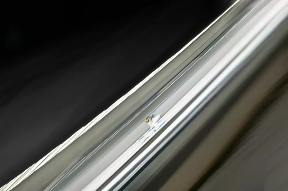 Milano Cortina 2026 Olympics - Ski Jumping - Men's Normal Hill - Official Training - Predazzo Ski Jumping Stadium, Predazzo, Italy - February 08, 2026. Anze Lanisek of Slovenia during training REUTERS/Kai Pfaffenbach