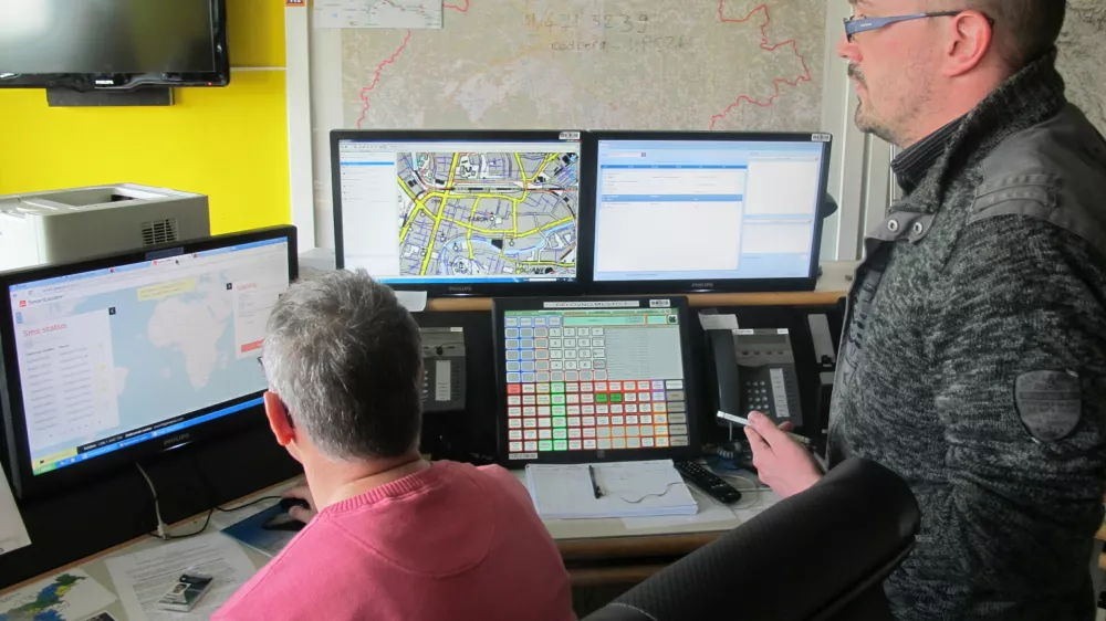 center za obve&scaron;čanje ljubljana preskus noveg asistema za lociranje kličočega