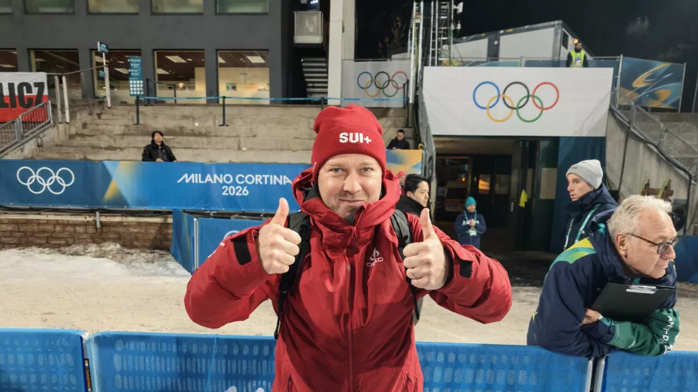 Bine Norčič je bil včeraj najbolj srečen Slovenec v Predazzu.