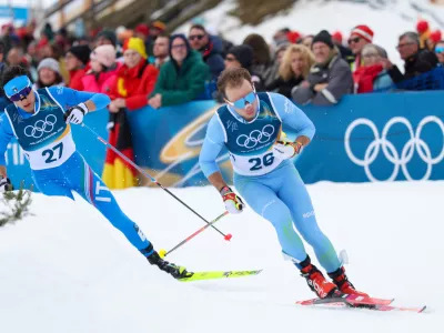 Italija, Predazzo.Zimske olimpijske igre 2026.Nordijska kombinacija.Kombinatorec Vid Vrhovnik.