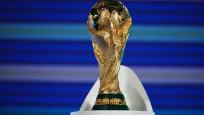 FILED - 13 December 2024, Switzerland, Zuerich: The FIFA World Cup 2026 trophy is on display ahead of the draw ceremony for the 2026 World Cup Europe qualifiers. Photo: Christian Charisius/dpa