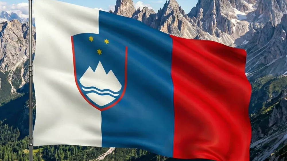 Z umetno inteligenco ustvarjena zastava na podlagi razmi&scaron;ljanja sogovornika. / Foto: Google Gemini