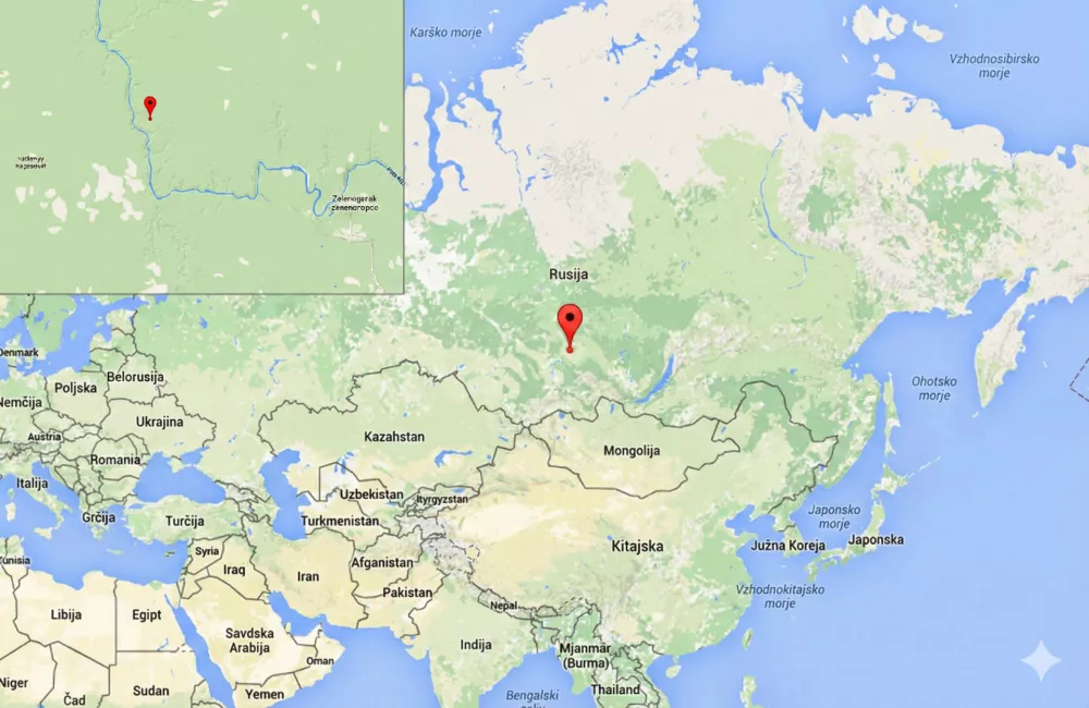 Na zemljevidu je označena lokacija, kjer se je dogodek odvil. / Foto: Profimedia/google Gemini