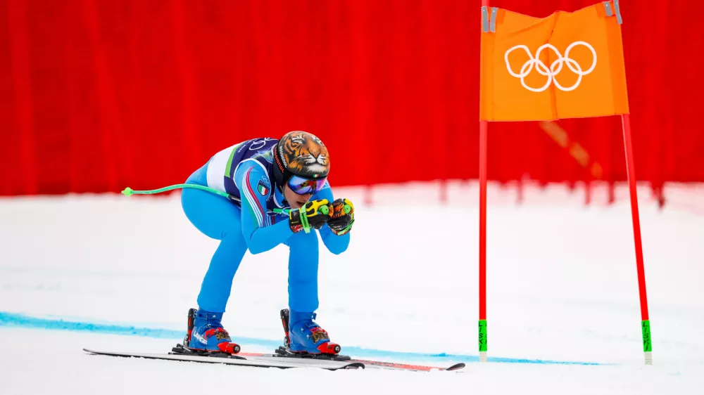 Italija, Cortina d'Ampezzo.Zimske olimpijske igre 2026.Alpsko smucanje, zenski superveleslalom.Olimpijska prvakinja, italijanska smucarka Federica Brignone.