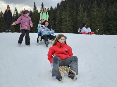 Prvič uživali na snegu