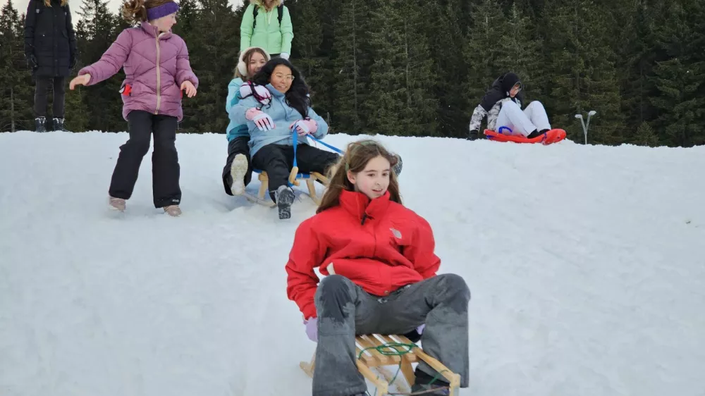 Prvič uživali na snegu