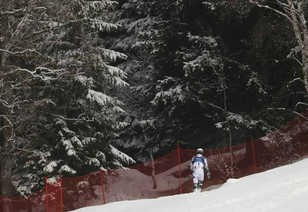 Milano Cortina 2026 Olympics - Alpine Skiing - Men's Slalom Run 2 - Stelvio Ski Centre, Bormio, Italy - February 16, 2026. Atle Lie McGrath of Norway after his second run in the men's slalom REUTERS/Christian Hartmann
