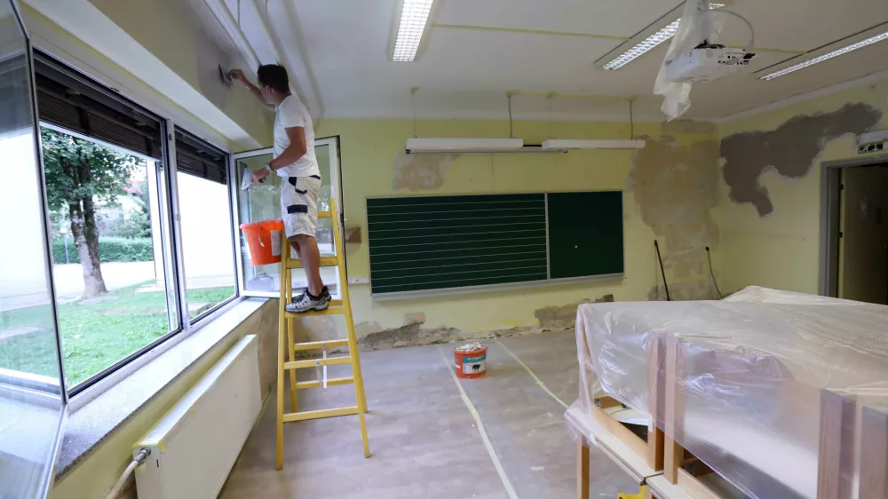 01.09.2023 - osnovna &scaron;ola Komenda Moste, prvi &scaron;olski dan, obnova po poplavahFoto: Tomaž Skale