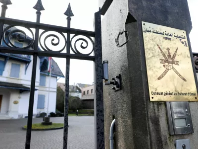 Mission of the Sultanate of Oman, on the day of the second round of nuclear talks between U.S. and Iran, in Geneva, Switzerland, February 17, 2026. REUTERS/Pierre Albouy