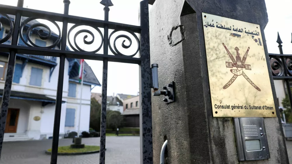 Mission of the Sultanate of Oman, on the day of the second round of nuclear talks between U.S. and Iran, in Geneva, Switzerland, February 17, 2026. REUTERS/Pierre Albouy