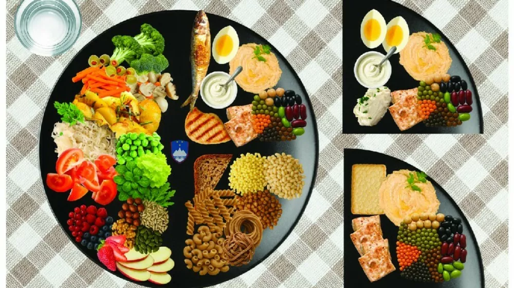 Nove prehranske smernice, trije prehranski krožniki: mediteranski, vegetarijanski in veganski. Foto: SNG2025
