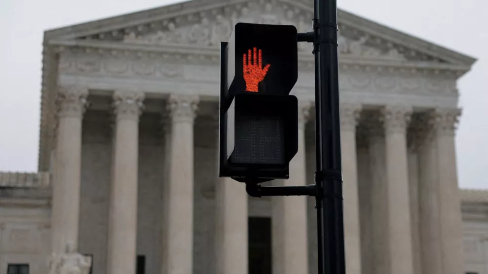 FILE PHOTO: The U.S. Supreme Court building, where justices released their opinion today striking down President Donald Trump's sweeping tariffs in Washington, D.C., U.S., February 20, 2026. REUTERS/Jonathan Ernst/File Photo