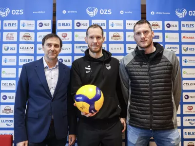 Tine Urnaut, Tonček &Scaron;tern- 25.02.2026 - novinarska konferenca OZS pred turnirjem elitne svetovne lige narodov v Stožicah//FOTO: Jaka Gasar