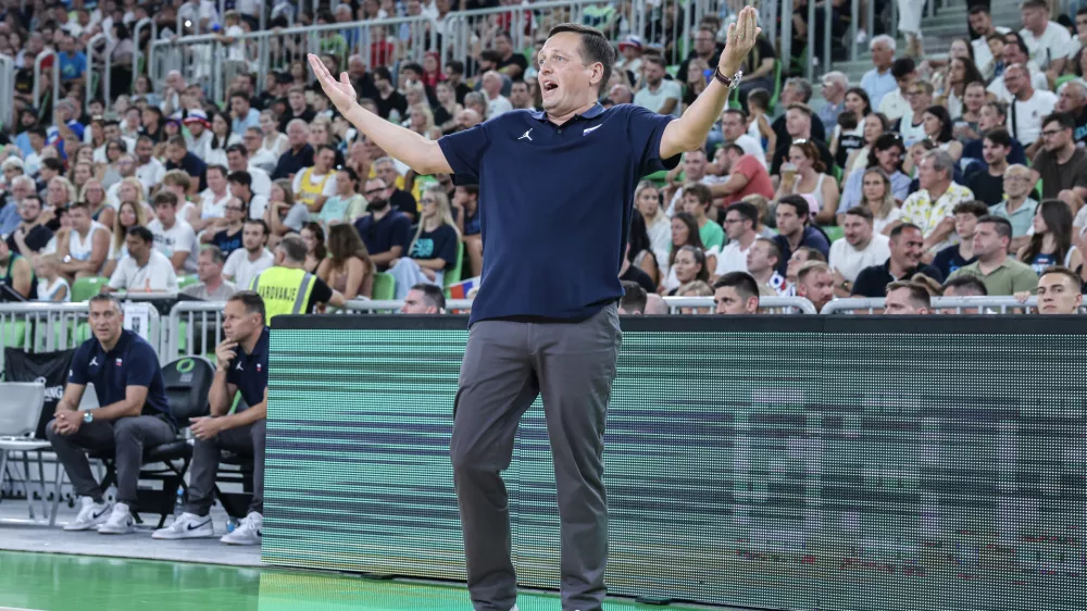Aleksander Sekulič- 08.08.2025 - ko&scaron;arka - prijateljska tekma mo&scaron;kih reprezentanc Slovenija: Nemčija v pripravah za nastop na bližnjem evropskem prvenstvu//FOTO: Jaka Gasar