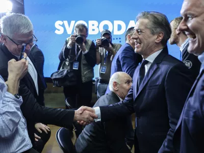 Robert Golob- 14.02.2026 - Predstavitev kandidatov stranke Gibanje Svoboda za prihajajoče volitve//FOTO: Jaka Gasar