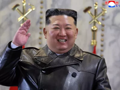 North Korean leader Kim Jong Un attends a military parade to commemorate the Ninth Congress of the ruling Workers' Party of Korea (WPK) in Pyongyang, North Korea, February 25, 2026, in this picture released by North Korea's official Korean Central News Agency.  KCNA via REUTERS  ATTENTION EDITORS - THIS IMAGE WAS PROVIDED BY A THIRD PARTY. REUTERS IS UNABLE TO INDEPENDENTLY VERIFY THIS IMAGE. NO THIRD PARTY SALES. SOUTH KOREA OUT. NO COMMERCIAL OR EDITORIAL SALES IN SOUTH KOREA.