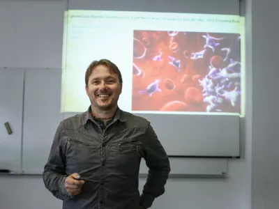 - 14.05.2018 - Doc. dr. Tadej Malovrh, doktor veterinarske medicine in doktor medicinskih znanosti s področja imunologije, predavatelj imunologije na veterinarski fakulteti, predsednik Komisije za antidoping pri Atletski zvezi Slovenije   //FOTO: Luka Cjuha.