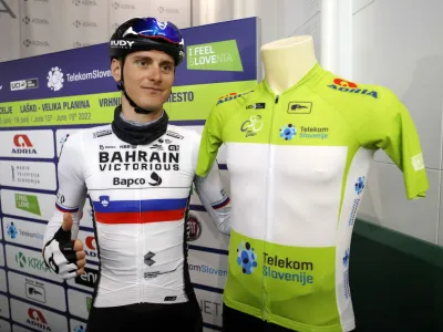 Matej Mohorič - kolesar ekipe Bahrain Victorius <br><br>- 13.04.2022 – Kolesarska dirka Po Sloveniji - novinarska konferenca pred začetkom 28. kolesarske dirke Po Sloveniji 2022<br><br>//FOTO: Tomaž Skale<br>