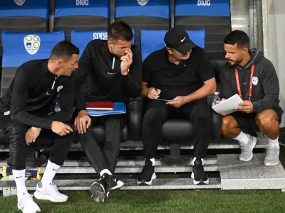 Z leve; Milivoje Novaković, Bo&scaron;tjan Cesar, Matjaž Kek, Dejan Kopasič- 07.09.2023 &ndash; Kvalifikacijski tekma za nogometno EP 2024 Slovenija - Severna Irska. //FOTO: Nik Erik Neubauer