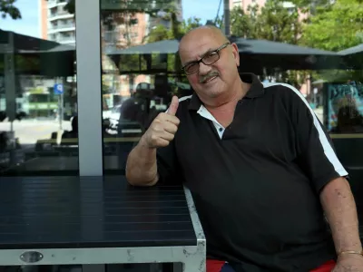 12.08.2024 - Dare Petrič, kitarist zasedbe HazardFoto: Tomaž Skale