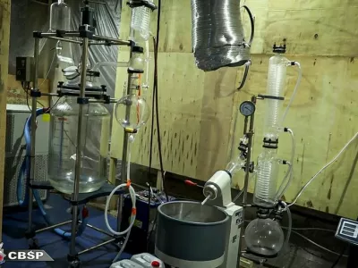 Eden od laboratorijev, ki so jih odkrili in zaprli v zgodovinski operaciji na Poljskem. Foto:&nbsp;Europol