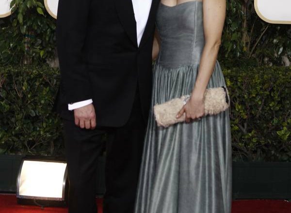 Nagrajenec Colin Firth z ženo Livio