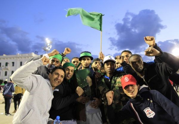 Gadafijevi podporniki.