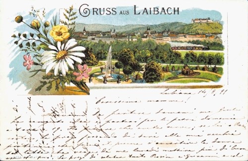 Razglednica je bila 14. avgusta 1891 poslana iz Ljubljane v Trst. Gre za najstarejši doslej znani razgledniški motiv naše...