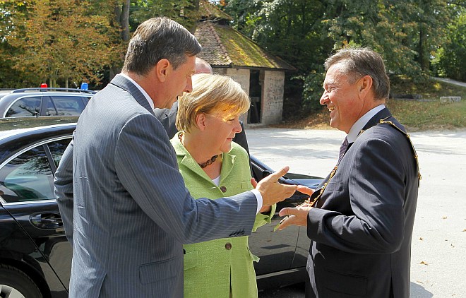Pahor, Merklova in Janković na Ljubljanskem gradu.