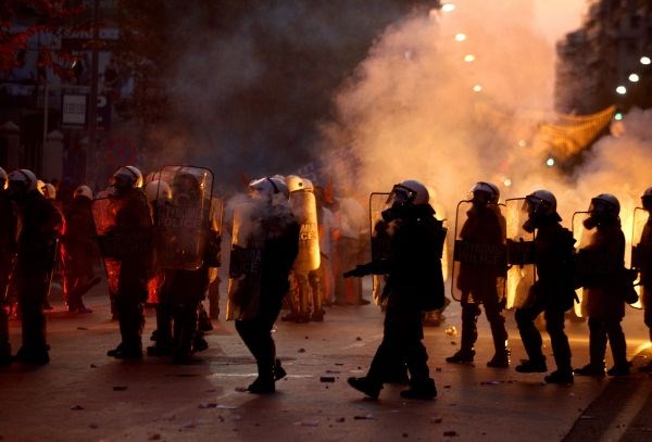 Protesti v Grčiji.
